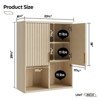 Bestier Fluted Bathroom Cabinet with Shelves, Wall Cabinet Over the Toilet with 2 Doors, Bathroom Wall Storage Wall Mounted Medicine Cabinet - 4 of 4