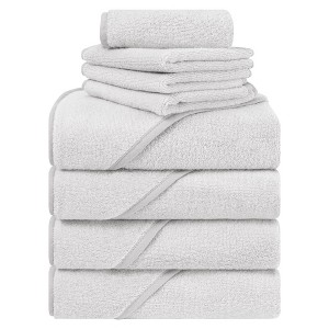 American Soft Linen Turkish Baby Hooded Bath Towel Set, 100% Cotton Soft Fluffy Baby Hooded Shower Towels - 1 of 4