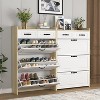CIPACHO Entryway Hallway Narrow Shoe Cabinet 3 Flip Drawers 2 Top Drawers - 3 of 4