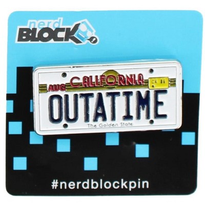 Nerd Block Back to the Future "Outatime" License Plate Enamel Collector Pin