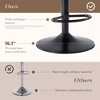 MAYEERTY Set of 2 PU Leather Bar Stools 360 Swivel Adjustable Height 24.8"-33.46" 300LBS Capacity - 3 of 4