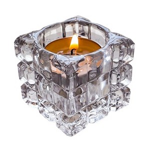 Slickblue Crystal Glass Cube Candle Holder - 1 of 3