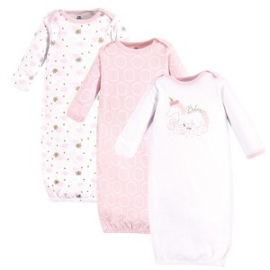 Yoga Sprout Baby Girls Cotton Long-Sleeve Gowns 3pk - 1 of 1