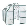 NicBex 6*10ft Polycarbonate Greenhouse with UV ProtectionLarge Walk-in Storage Shed with Adjustable Vent Window and Lockable Hinged Door - 3 of 4