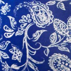 evening blue paisley