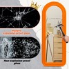 Beautyolove 24 in. W x 63 in. H Irregular Orange Flannel Wrapped Wood Framed Full Length Floor Mirror Wall Mounted or Leaning Mirror - 4 of 4