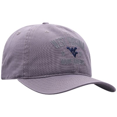 NCAA West Virginia Mountaineers Men's Skill Gray Garment Washed Canvas Hat