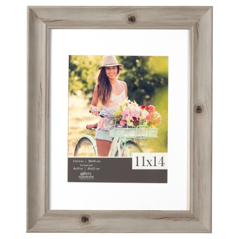 11 X 14 Single Picture Frame Whitewash Scoop Mat Target