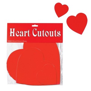 Beistle Assorted Printed Heart Cutouts 36/Pack 77866 - 1 of 1