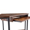 Triangle Computer Desk, Corner Desk With Smooth Keyboard Tray, Storage Shelves, Dressing Table, Modern Compact Writing Workstation - 4 of 4