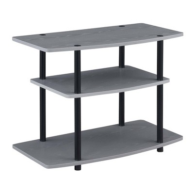 Designs2Go 3 Tier TV Stand for TVs up to 32" Gray/Black - Breighton Home