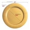 Smarty Had A Party 13" Gold Round Disposable Paper Charger Plates (120 Plates) - 3 of 4