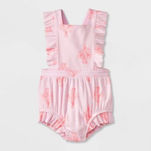 Baby Girls' Ruffle Romper - Cat & Jack™ - 1 of 4
