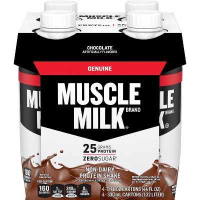 Muscle Milk Chocolate Genuine Protein Shake - 4pk/11 fl oz Bottles