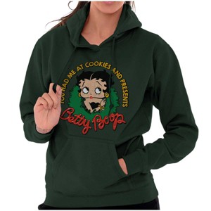 Betty Boop Christmas Wreath Attitude Hoodie Sweatshirt Women Brisco Brands - 1 of 4
