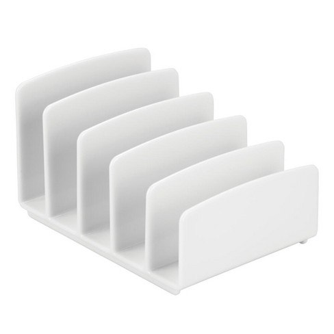 Mdesign Plastic Makeup Storage Organizer For Vanity, 5 Sections - White ...