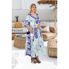 HAPPY BAY Women's Summer Batik Caftan Long Loungewear Dashiki House Dress with Pockets Sleepwear for Women Nightgown plus size - 2 of 4