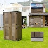 Yardgrace Outdoor Storage Cabinet Waterproof, Resin Vertical Outdoor Storage Shed For Patio Furniture, Garden Tools - 3 of 4