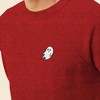Dalix Ghost Embroidered Crewneck Long Sleeve Sweatshirt Fleece Men - 4 of 4