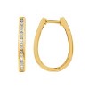 GILDED 1/4 to 1 ct t.w. Natural Diamond Hoop Earrings in Sterling Silver or 14KT Gold-Plated Silver - 3 of 3