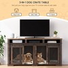 71" Dog Crate Furniture for 2 Dogs, Dog Kennel Furniture with Removable Divider and 3 Storage Compartments - 3 of 4