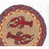 Earth Rugs Lobster Printed Round Trivet – 10"x10" Braided Jute Accent with Nautical Coastal Theme - 2 of 3