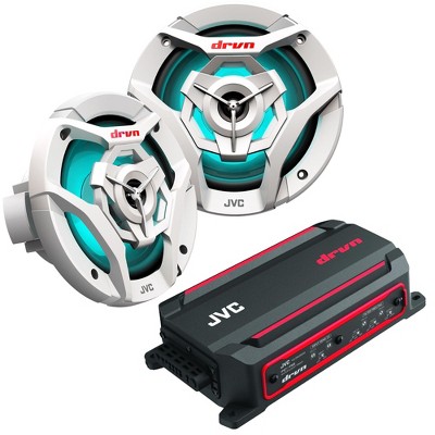 JVC KS-DR2004D Amp 50Wx4 @ 4ohm + 2 Pairs CS-DR621MWL 6.5" Marine Speak