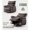 Oversized Recliner Chair for Adults - PU Leather Recliner Sofa with High-Density Foam, Wide Seat & Smooth Manual Recline - 2 of 4