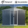 Outdoor Storage Shed, Weatherproof Metal Tool Shed with Vents & Windows, with Lockable Door for Backyard Garden Patio Lawn - 3 of 4