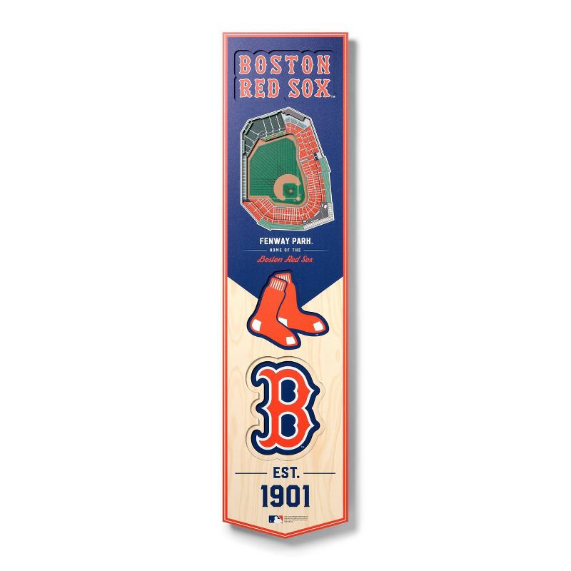 8&#34; x 32&#34; MLB Boston Red Sox 3D Stadium Banner, 1 of 5