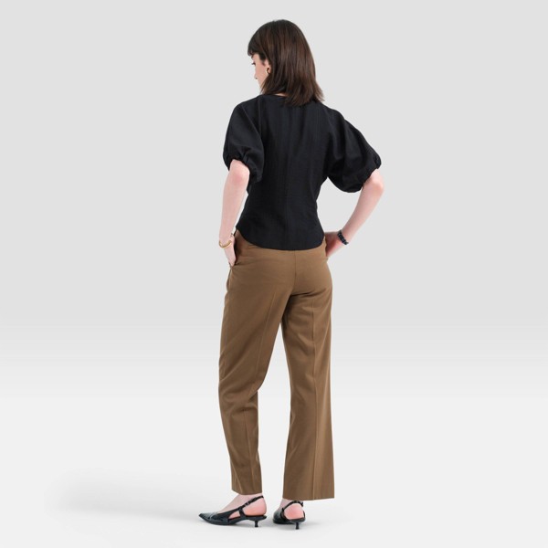 Blusa de Manga Corta con Botones y Hombros Abullonados para Mujer - A New Day™ 5