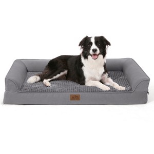 Cozy Kiss Orthopedic Cooling Foam Pet Bed with Sides, Removable Cover, Waterproof Liner & Anti-Slip Base - 1 of 4