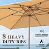 Vynxaria Rectangle Patio Umbrella - Navy Blue, Durable, UV-Resistant with Crank Lift - 4 of 4
