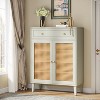 Tribesigns Shoe Cabinet with Drawer, Shoe Storage Cabinet with Adjustable Shelf, Rattan Shoe Organizer for Entryway, Hallway, Living Room - 4 of 4