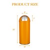 65L/17 Gallon Push Lid Stainless Steel Trash Can, Commercial Grade Tall Garbage Bin for Kitchen, Office, Restaurant (Orange) - 3 of 4