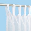 50"x84" No. 918 Sheer Amina Open Weave Indoor/Outdoor Tab Top Curtain Panel White: Nautical Coastal Style, Machine Washable - 2 of 4