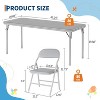 Nasitip 5-Piece Kids Folding Table & Chairs Set, Toddler Activity Table for Daycare, Classroom, Home - 3 of 4