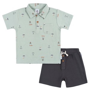 Gerber Toddler Boys' Shirt & Shorts Set - 2-Piece - 1 of 4