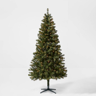 7ft Pre-lit Artificial Christmas Tree Alberta Spruce Clear Lights - Wondershop™