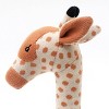 TopComfy Baby and Toddler Learning Toys Handmade Giraffe Plush Toy With Reddish Brown Spots Baby Toy Standing Ears For Kids, Multicolored, 13"*9"*1" - 3 of 4