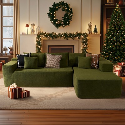 XIZZI Modular Sectional Sofa Couch,L-Shape Upholstered Couch,Modern Minimalist Couches for Living Room,Free Combination Deep Seat Corner Couch