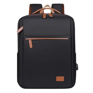 Backpack Oxford Cloth Business Computer Bag With Large Capacity, Strong And Wearable Student School Bag, Solid Color And Versatile Travel Backpack - 1 of 4