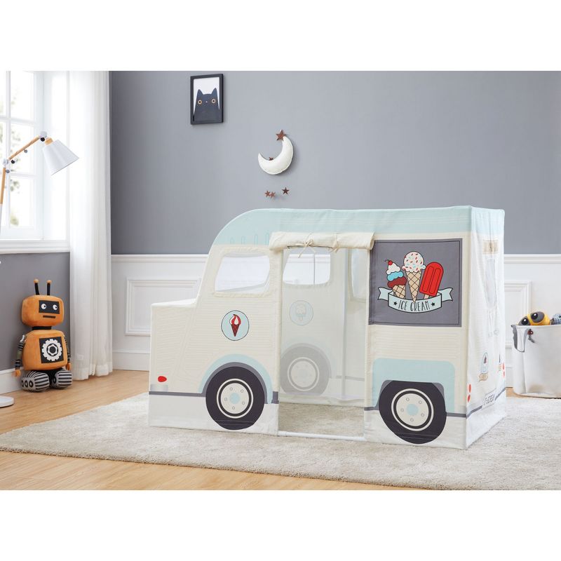 Wonder&Wise Indoor 59 x 32 x 40 Inch Childrens Kids Cotton Fabric Ice Cream Truck Pretend Play House Tent for Toddlers Ages 3 Years Old and Older, 4 of 7