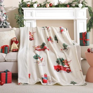Lomsoe Christmas Throw Blanket Flannel Blanket for Couch and Bed, Lightweight Cozy Blanket Christmas Decor Christmas Gift. - 1 of 4