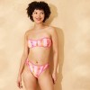 Women's Contrast Binding Printed Low-Rise Extra High Leg Low-Rise Extra Cheeky Bikini Bottom - Wild Fable™ - 3 of 4