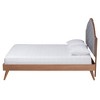 Baxton Studio Blanchard Fabric and Wood Platform Bed Gray/Walnut Brown - 3 of 4