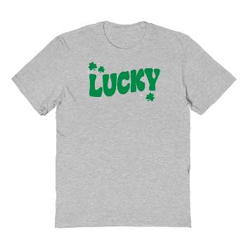 Rerun Island Men's Lucky Clover Short Sleeve Graphic Cotton T-Shirt