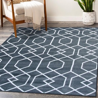 Luxe Weavers Geometric Trellis Area Rug