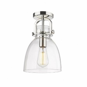 Newton Bell - 1 Light Flush Mount In Industrial Style-12.5 Inches Tall and 8 Inches Wide - 1 of 1