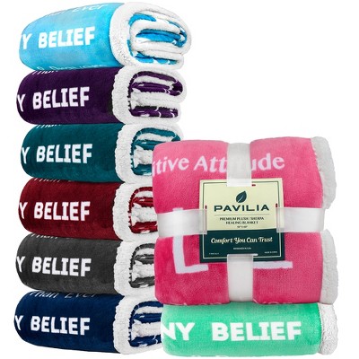 Light Blue Reversible Sherpa Fleece Kids Blanket